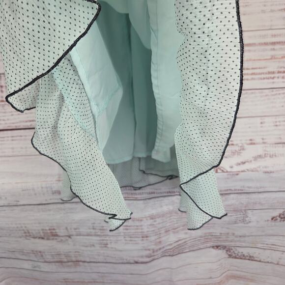 Antheaa Chiffon Babydoll Sundress XL Mint Green Ruffle Smocked Tier Summer Dress - Picture 8 of 16